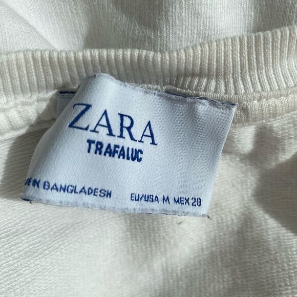 Zara Trafaluc SZ M oversized tie front long sleeve top - Picture 3 of 4